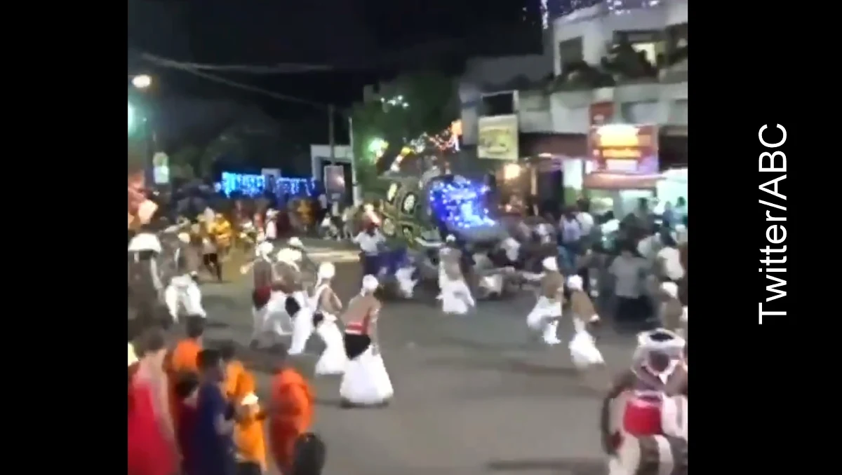 Słoń biorący udział w paradzie w mieście Kotte na Sri Lance wpadł w amok i staranował ludzi. 18 osób zostało rannych.