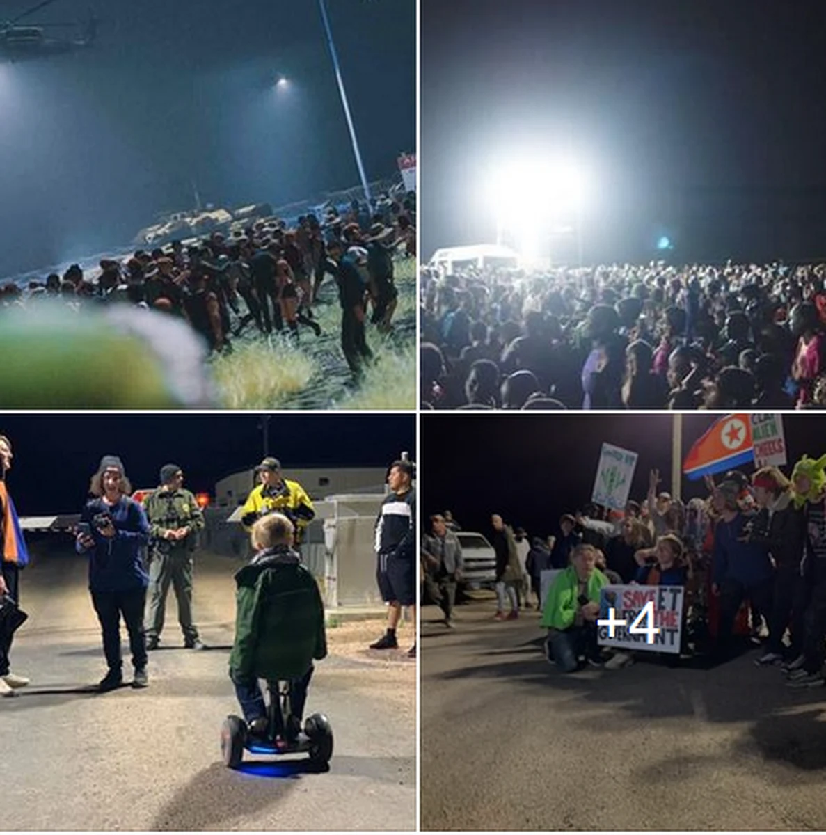 Udział w wydarzeniu zapowiedziały na Facebooku blisko trzy miliony użytkowników, jednak w pobliżu bazy wojskowej na pustyni w stanie Nevada pojawiła się jedynie setka osób. Jedna z nich zakończyła swój udział w imprezie w kajdankach. Powód? Oddanie moczu w pobliżu bramy wjazdowej bazy- donosi portal Onet o "szturmie" na słynną Strefę 51. 