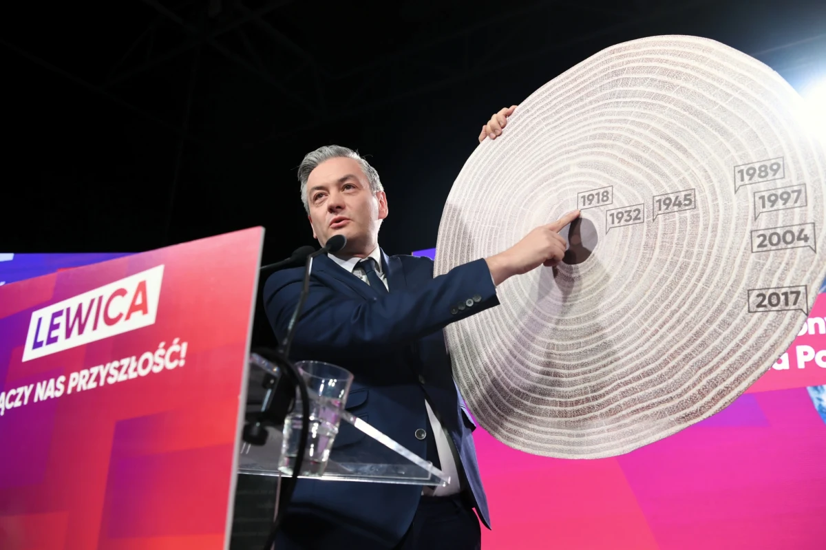 Zielony Pakt dla Polski" to nowy rozdział w walce ze zmianami klimatu; myśląc globalnie musimy działać lokalnie - powiedział w sobotę podczas regionalnej konwencji lewicy lider Wiosny Robert Biedroń. Lewica startuje w wyborach, żeby ochronić środowisko - dodał.