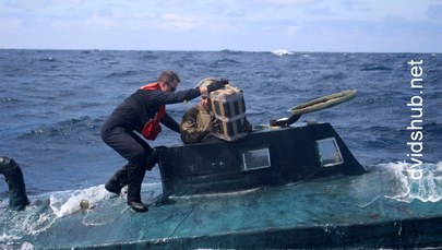 Kokaina warta 165 mln dolarów na pokładzie. Służby przejęły narkotykową łódź podwodną