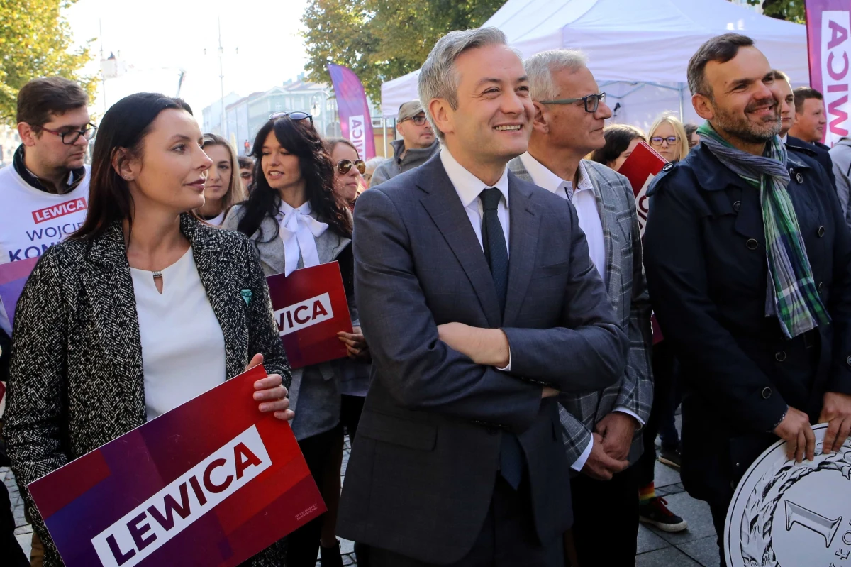 "Odbijemy nasze państwo z rąk mafii, zmienimy oblicze tej ziemi" – mówił w Olsztynie jeden z liderów Lewicy Robert Biedroń. "Służby specjalne nie służą dziś społeczeństwu, ale jednej partii - PiS" – podkreślił.


