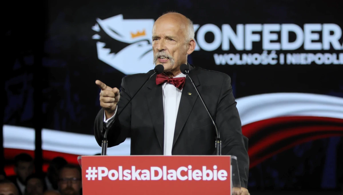 Janusz Korwin-Mikke podczas narady liderów ugrupowań tworzących Konfederację Wolność i Niepodległość negocjował ze swoimi rozmówcami kwotę, jaką przeznaczy z subwencji partii KORWiN na kampanię wyborczą Konfederacji - wynika z informacji, do których dotarł "Fakt". 