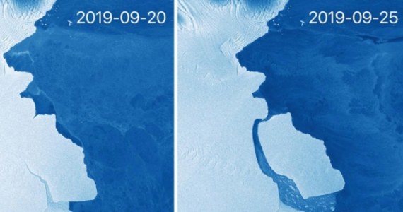 Największa od 50 lat góra lodowa, ważąca 315 mld ton, oderwała się od lodowca szelfowego Amery we wschodniej części Antarktydy. Całkowita powierzchnia bloku lodu wynosi 1636 km kw., co oznacza, że jest ponad trzykrotnie większa niż powierzchnia Warszawy.