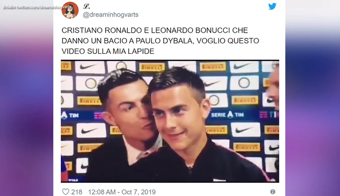 Paulo Dybala z golem w meczu Juventusu z Interem. Ronaldo i Bonucci podziękowali mu w niecodzienny sposób. Wideo