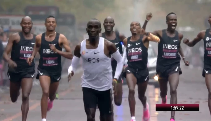 Eliut Kipchoge przebiegł maraton w mniej niż dwie godziny. Wideo