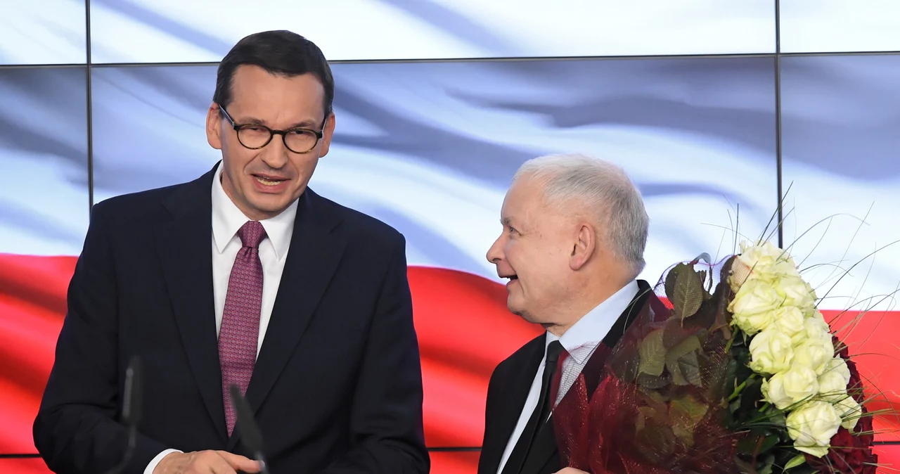 Prezes PiS Jarosław Kaczyński i premier Mateusz Morawiecki