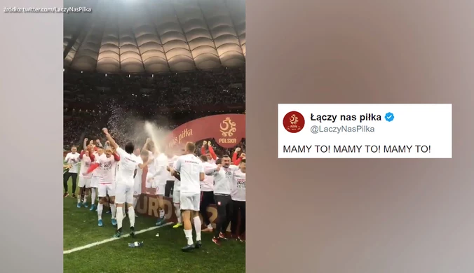 Tak "Biało-Czerwoni" świętowali awans na Euro 2020 z kibicami na stadionie. Wideo