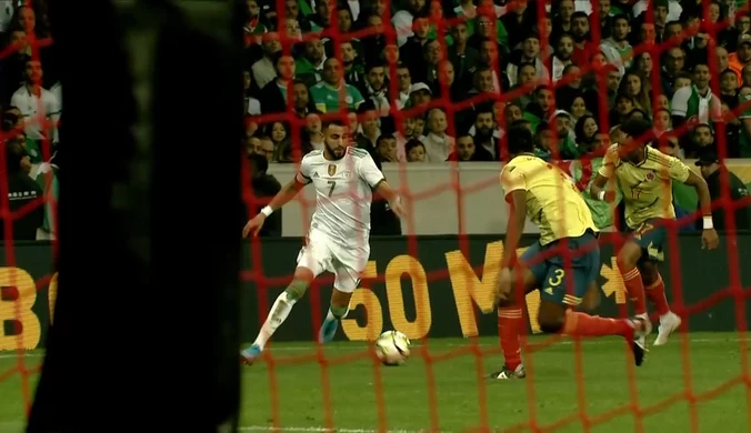 Piękne bramki i popis Mahreza. Algieria pokonuje Kolumbię 3-0. Wideo