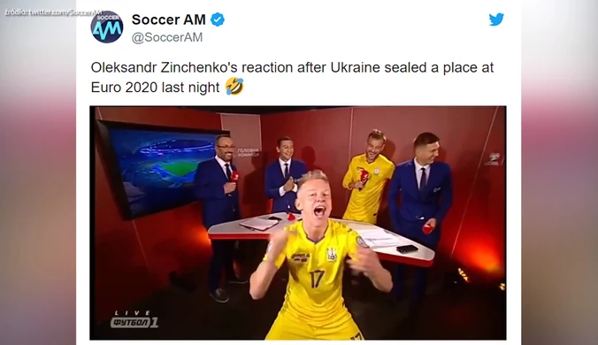Zinczenko nie ukrywał radości z awansu na Euro. Wymowna reakcja piłkarza. Wideo