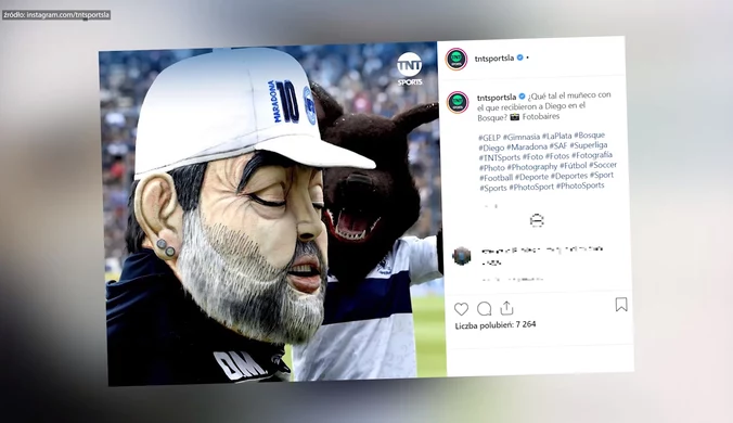 Pomimo słabej gry zespołu Maradona jest uwielbiany. Klub zaprezentował maskotkę z podobizną legendy. Wideo