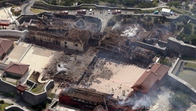 Spłonął zamek Shuri na Okinawie. "Został tylko szkielet"