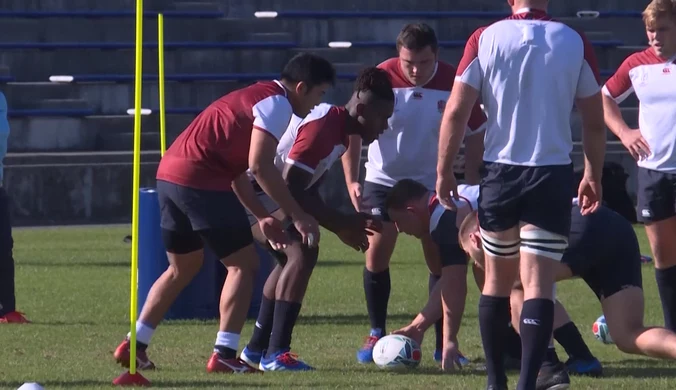 Anglia i RPA trenują przed wielkim finałem PŚ w Rugby. Wideo