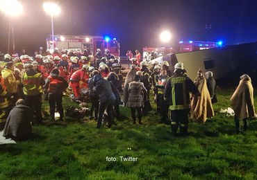 Wypadek autobusu w Niemczech. Poszkodowani są Polacy