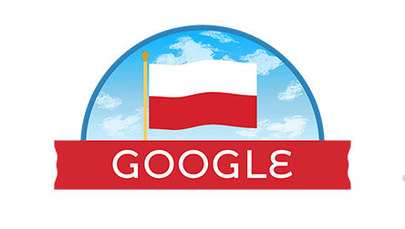 Święto Niepodległości. Google Doodle z biało-czerwonym logo