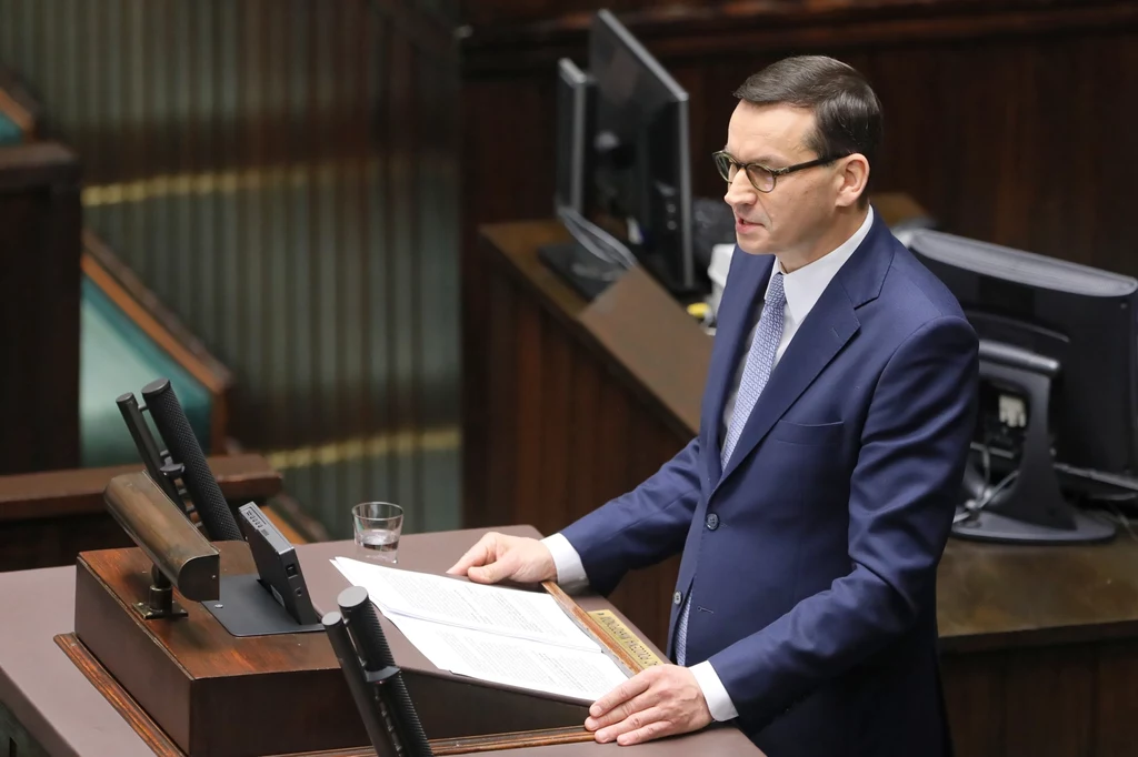 Premier Mateusz Morawiecki wygłasza expose w Sejmie