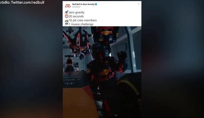 F1. Pit stop w stanie nieważkości. Niesamowity wyczyn ekipy Red Bulla. Wideo