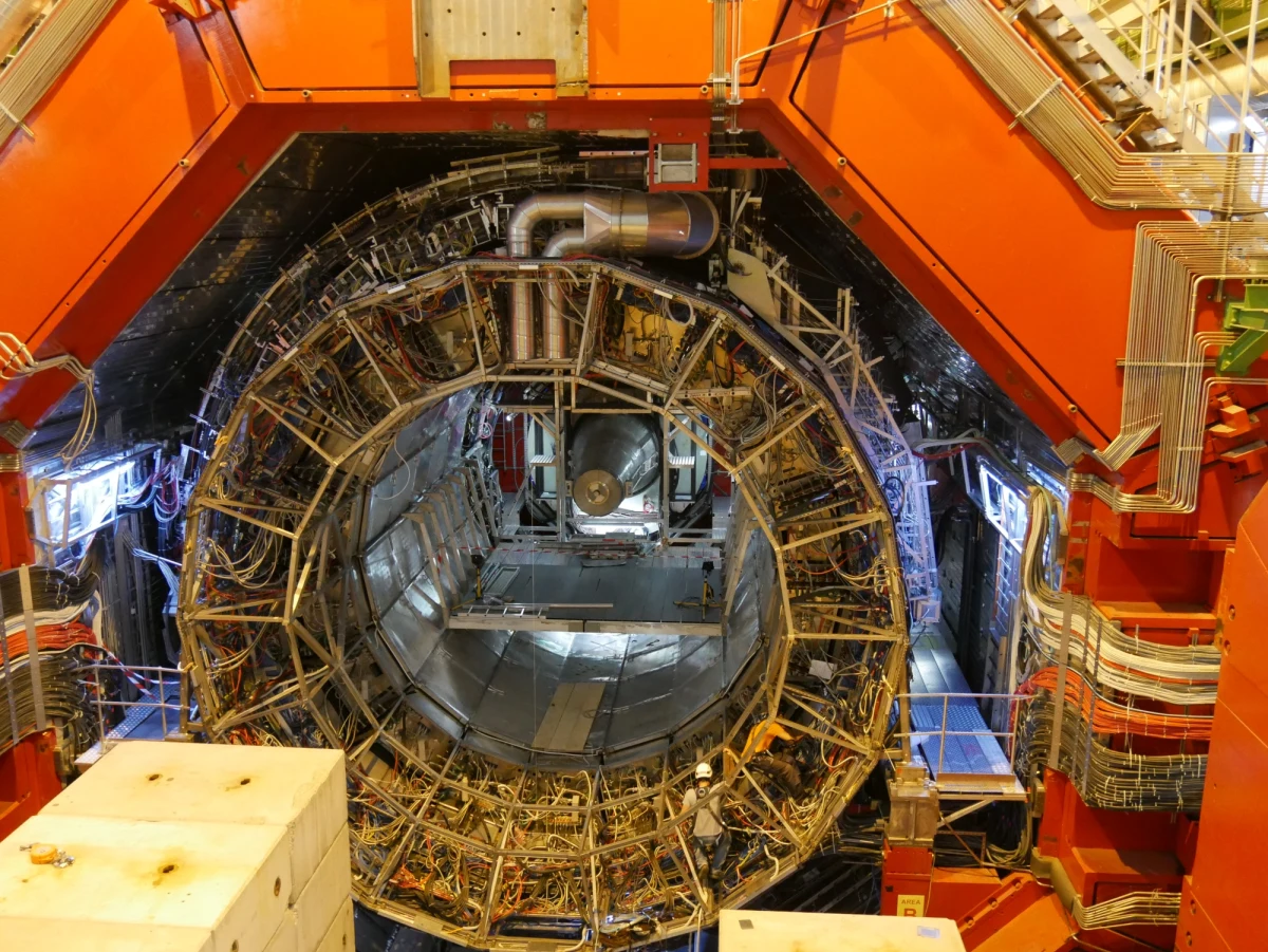 ALICE to jeden z czterech wielkich eksperymentów Wielkiego Zderzacza Hadronów (LHC), poświęcony badaniu stanu materii zwanego plazmą kwarkowo-gluonową. Wszechświat znajdował się w tym stanie mniej więcej do jednej milionowej sekundy po Wielkim Wybuchu. Nie było wtedy jeszcze normalnych cząstek, a tylko ich składniki, właśnie kwarki i gluony. Wielki Zderzacz Hadronów pozwala osiągnąć ten stan przez zderzenia jonów ołowiu, następujące we wnętrzu detektora. Następnie, obserwując cząstki, które powstają podczas procesu schładzania się tej plazmy można badać jej własności. Jak mówi polskim dziennikarzom prof. Marek Kowalski, ALICE jest w tej chwili nieco "roznegliżowana", brakuje dwóch najbardziej wewnętrznych detektorów.