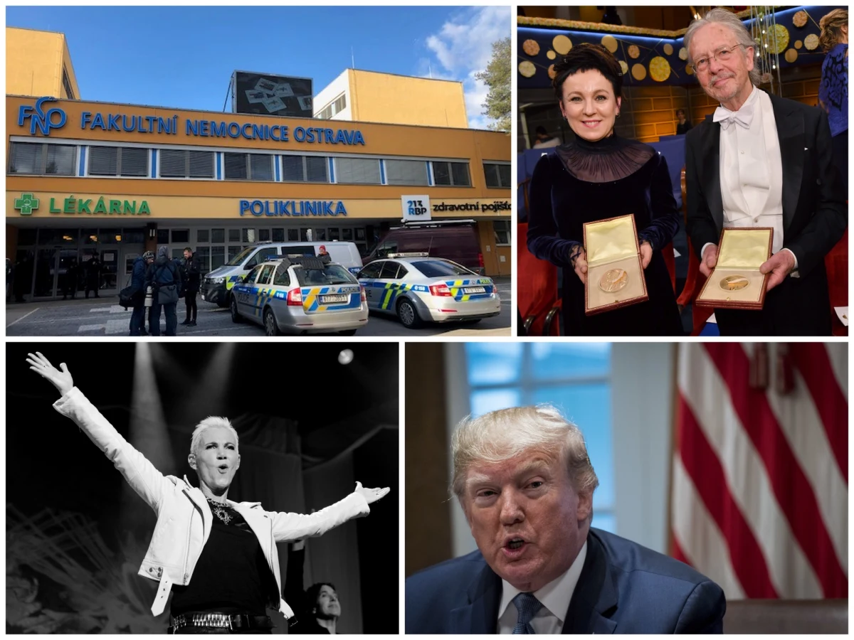 Olga Tokarczuk odebrała literackiego Nobla, który został jej przyznany za 2018 rok. Nagroda została wręczona polskiej pisarce podczas uroczystej gali w Sztokholmie. Znajdziesz u nas zdjęcia, relacje i film z tego historycznego dnia. Najwyższa Izba Kontroli ogłosiła, że rozpoczyna ogólnopolska kontrolę. Obejmie ona prowadzony przez Ministerstwo Sprawiedliwości program "Praca dla Więźniów", w którym NIK wykryła nieprawidłowości. Ministerstwo Sprawiedliwości odpiera zarzuty Izby, twierdząc, że są one "bezpodstawne i niezrozumiałe". W Szpitalu Uniwersyteckim w czeskiej Ostrawie doszło do strzelaniny. Napastnik otworzył ogień zabijając sześć osób, po czym uciekł z miejsca zdarzenia i popełnił samobójstwo. Smutna wiadomość ze świata muzyki. Po długiej walce z chorobą zmarła wokalistka zespołu Roxette - Marie Fredriksson. O wszystkich najważniejszych wydarzeniach wtorku dowiesz się z Podsumowania Dnia RMF FM!