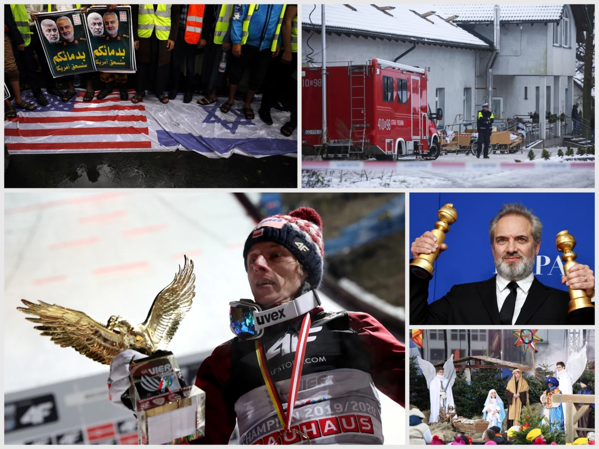Dawid Kubacki triumfował w 68. Turnieju Czterech Skoczni! Jest trzecim Polakiem, który tego dokonał: wcześniej po zwycięstwa w prestiżowym cyklu sięgali Adam Małysz w 2001 roku oraz Kamil Stoch w 2017 i 2018 roku. Gorąco na Bliskim Wschodzie: po śmierci w amerykańskim ataku irańskiego generała Kasema Sulejmaniego eskalował konflikt na linii Iran - USA. W związku z napiętą sytuacją w regionie NATO zawiesiło misje szkoleniowe w Iraku, a w Brukseli mają spotkać się ministrowie spraw zagranicznych państw członkowskich UE. W Polsce tragiczne wydarzenia rozegrały się w pomorskich Chojnicach: w pożarze hospicjum zginęły cztery osoby. 6 stycznia w niemal 900 miejscowościach w kraju, ale i za granicą, stał pod znakiem Orszaków Trzech Króli, które w tym roku zgromadziły około 1,3 mln ludzi. A za Oceanem rozdano Złote Globy. Co jeszcze wydarzyło się w ostatnich dniach? Sprawdź w specjalnym Podsumowaniu Weekendu RMF FM!