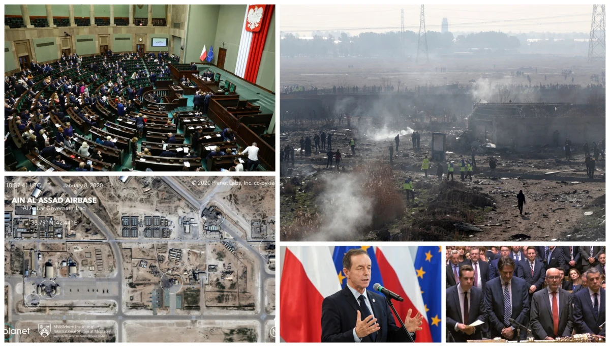 Kontrowersje wokół katastrofy samolotu ukraińskich linii lotniczych w okolicy Teheranu. Wysoko postawieni urzędnicy amerykańscy twierdzą, że mógł zostać przez pomyłkę zestrzelony - ukraińscy śledczy zamierzają szukać odłamków rakiet na miejscu tragedii. W Polsce Sejm potępił prowokacyjne i niezgodne z prawdą wypowiedzi Władimira Putina, który próbował obciążyć Polskę odpowiedzialnością za wybuch II wojny światowej. Marszałek Senatu Tomasz Grodzki spotkał się dziś z przedstawicielami Komisji Weneckiej, z którymi rozmawiał o nowelizacji ustaw sądowych. Opinia KW ma zostać wydana w trybie pilnym. Taka była środa w Polsce i na świecie - zebraliśmy dla Was najważniejsze informacje w naszym Podsumowaniu Dnia.