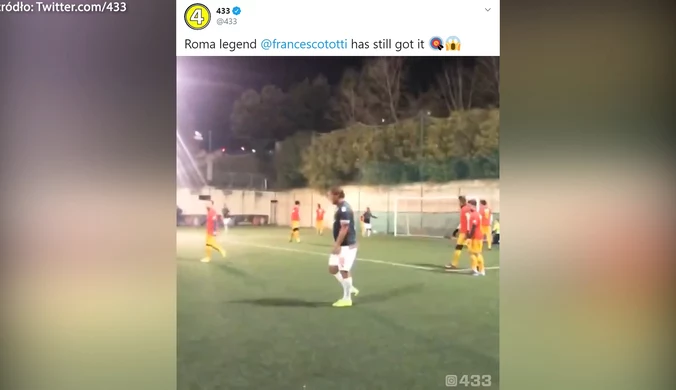 Francesco Totti nadal to ma. Genialny gol w lidze "ósemek". Wideo