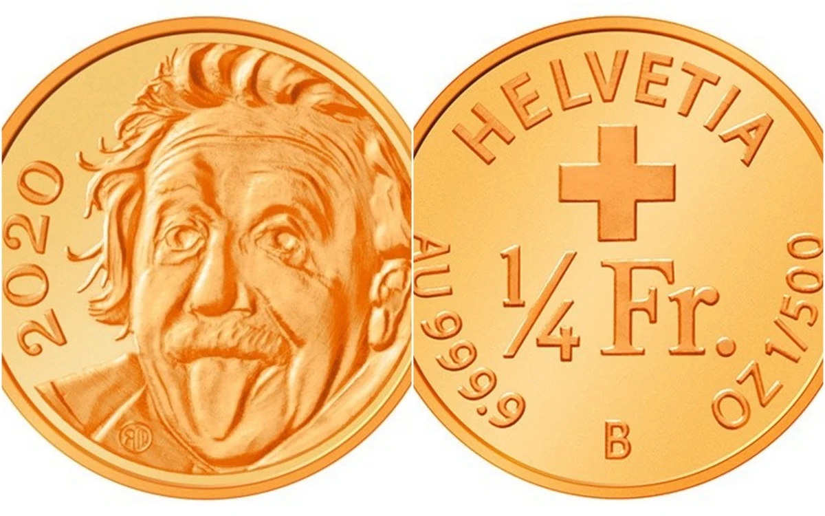 Szwajcarska mennica wypuściła najmniejszą złotą monetę na świecie. Na jej rewersie jest wizerunek naukowca Alberta Einsteina.
