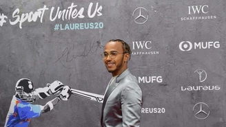 Lionel Messi i Lewis Hamilton oraz Simone Biles z nagrodą Laureus