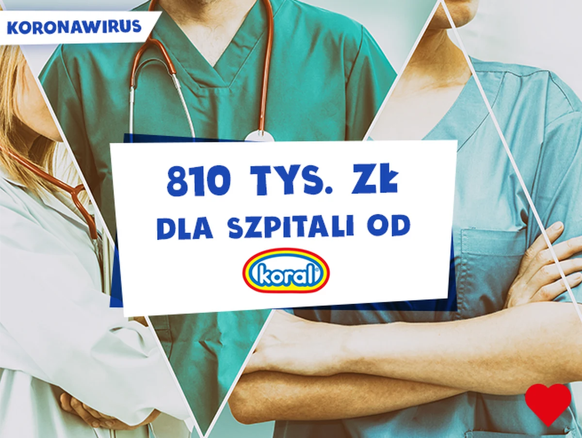 810 tysięcy złotych na zakup sprzętu medycznego, środków zabezpieczenia sanitarnego oraz inne bieżące potrzeby dla szpitali w Krakowie, Nowym Sączu, Limanowej oraz Rzeszowie przekaże największy producent lodów w Polsce. W obliczu epidemii związanej z koronawirusem zarząd firmy Koral zdecydował się wesprzeć finansowo 4 szpitale w Małopolsce i na Podkarpaciu. To z tymi regionami firm Koral związana jest szczególnie, tu zlokalizowane są jej dwa oddziały produkcyjne i siedziba.