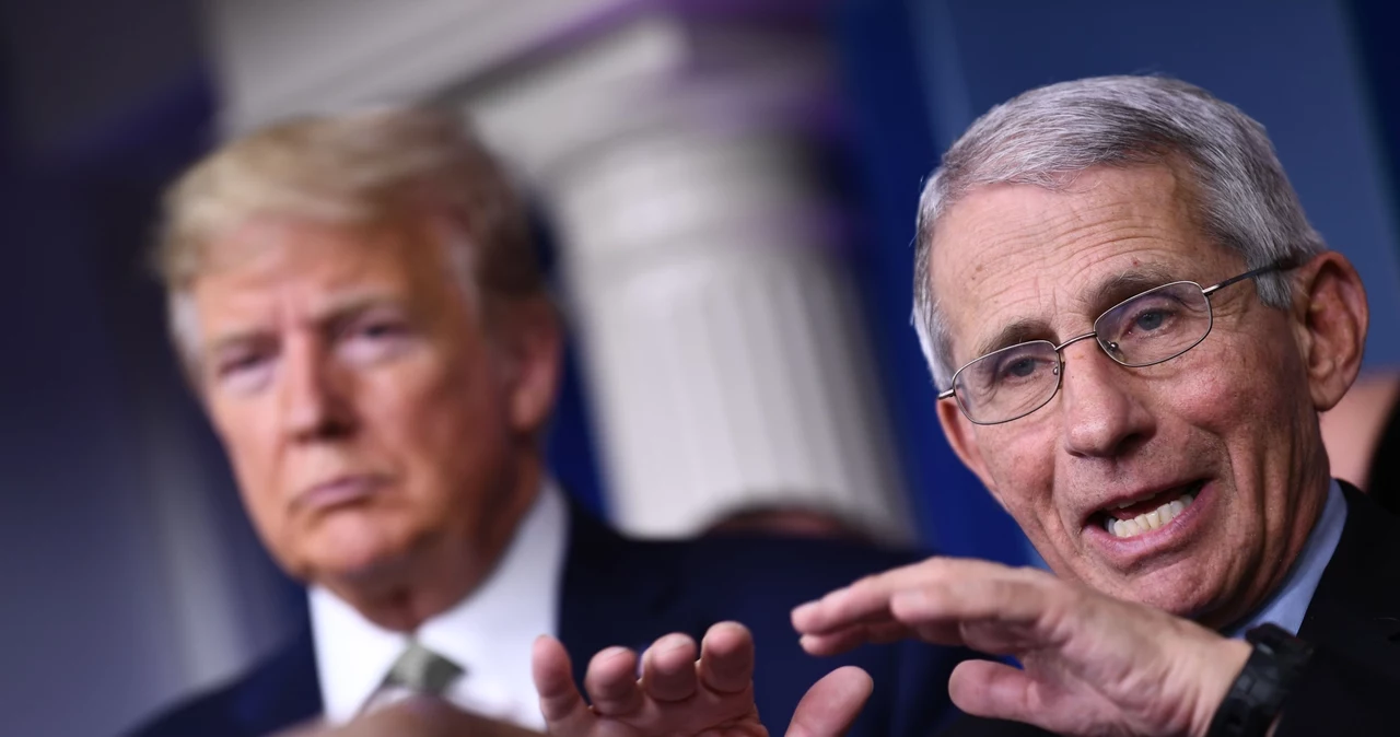 Dr Anthony Fauci i prezydent Donald Trump