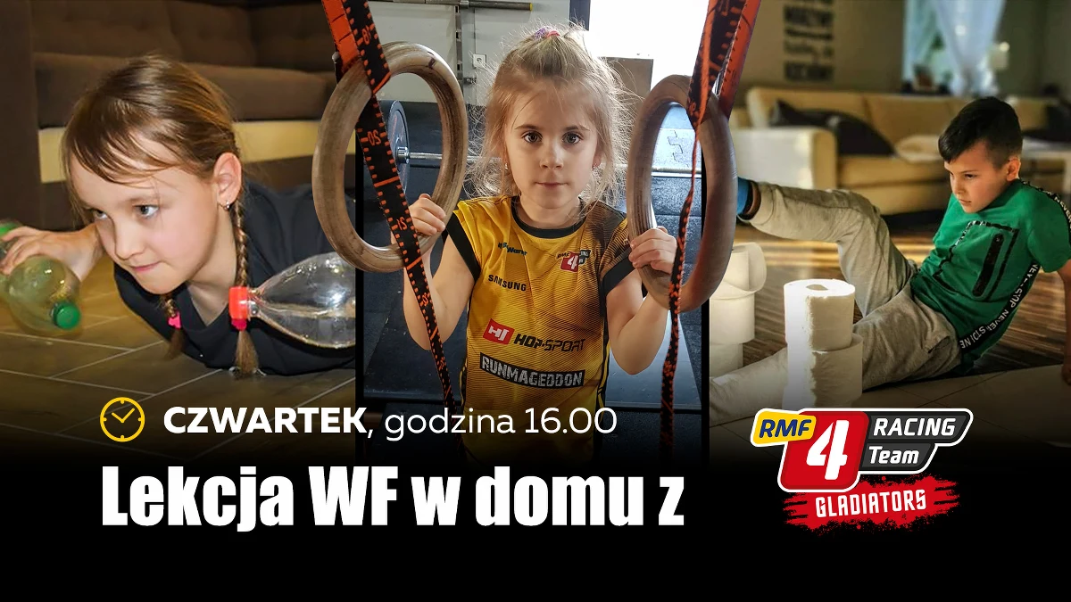 Cel jest prosty — rozruszać uczniów, którzy mają zawieszone zajęcia w szkołach. Dobrą zabawę zapewniają lekcje wychowania fizycznego z zespołem sportowym RMF4RT Gladiators. Spragnieni skipów i innych ćwiczeń znanych ze szkoły?