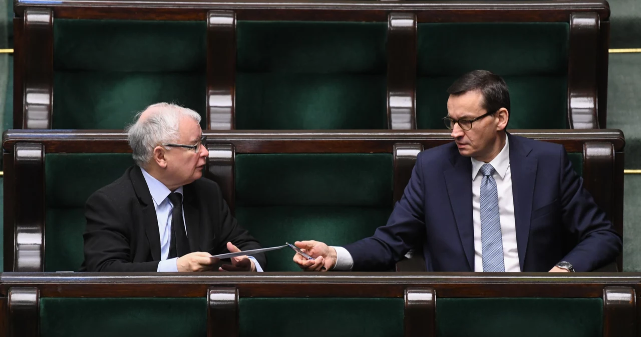 Jarosław Kaczyński i Mateusz Morawiecki