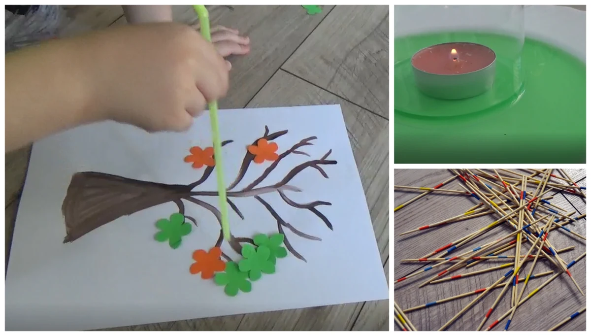 Dziś proponujemy Wam zabawy które doskonale sprawdzą się w domu lub na balkonie. Będziemy ćwiczyć oddech, sprawność rączek i umiejętność dedukcji.