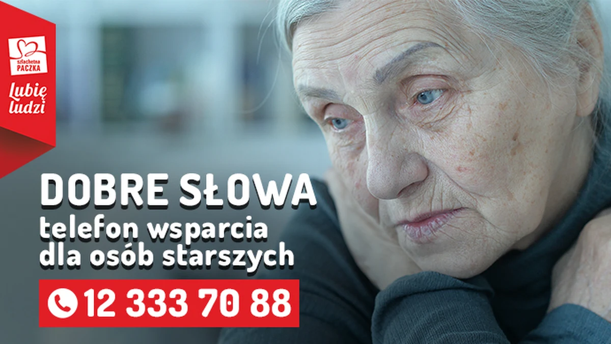 Od ponad miesiąca osoby starsze z całej Polski mogą korzystać z telefonu wsparcia DOBRE SŁOWA. Dzięki nowemu projektowi Szlachetnej Paczki seniorzy otrzymują pomoc doświadczonych psychologów i terapeutów oraz zyskują kontakt do lokalnych wolontariuszy Paczki, którzy dodatkowo pomagają w załatwianiu codziennych spraw i stają się towarzyszem w tym trudnym czasie.