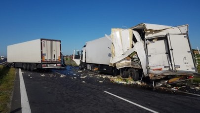 Poważny wypadek na S5. Po zderzeniu ciężarówek trasa zablokowana