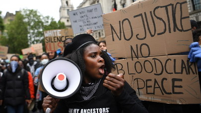 Starcia z policją podczas protestu Black Lives Matter w Londynie