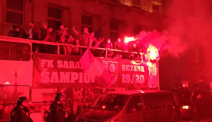 FK Sarajewo efektownie świętowało mistrzostwo kraju. Wideo