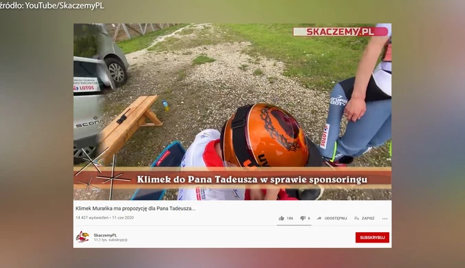 Skoki narciarskie. Klemens Murańka zaprasza do współpracy Tadeusza Rydzyka. Wideo