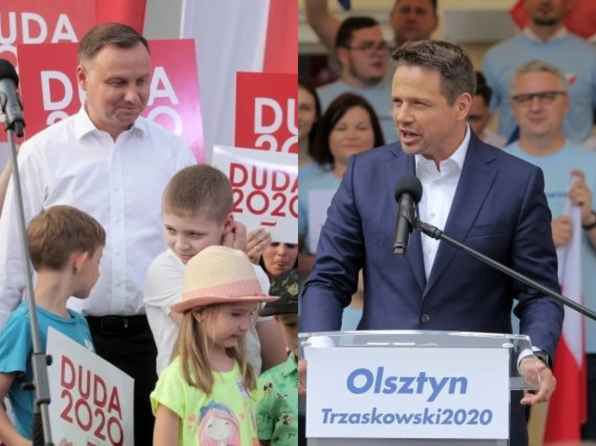 Gdyby wybory odbyły się w najbliższą niedzielę, walczący o reelekcję Andrzej Duda uzyskałby 44,6 proc. głosów - wynika z sondażu pracowni Estymator dla portalu dorzeczy.pl. Na drugim miejscu znalazłby się reprezentujący Koalicję Obywatelską Rafał Trzaskowski, który może liczyć na 29,3 proc. głosów. Według badania, Andrzej Duda wygrałby z Rafałem Trzaskowskim w drugiej turze wyborów, ale jego przewaga byłaby niewielka. 