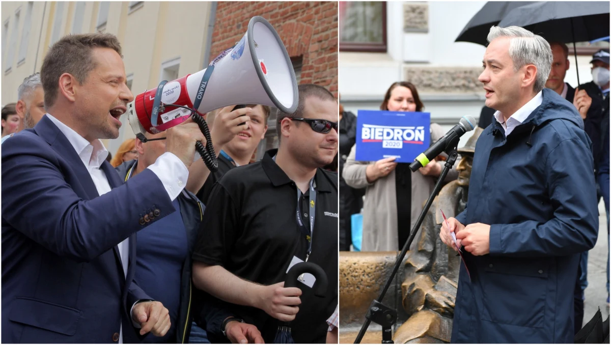 "Przyjdzie jeszcze czas na rozmowy dotyczące drugiej tury" - stwierdził kandydat Lewicy na prezydenta Robert Biedroń, pytany o ewentualne poparcie w decydującym prezydenckim starciu kandydata Koalicji Obywatelskiej Rafała Trzaskowskiego.