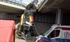 Autobus miejski spadł z mostu w Warszawie. Relacja reportera Polsat News