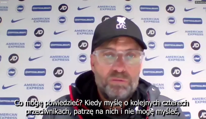 Juergen Klopp o najbliższych meczach i próbie pobicia rekordu. Wideo