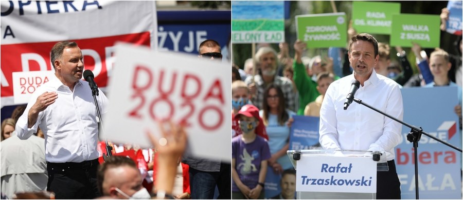 W ostatnich sondażach przed II turą wyborów prezydenckich Andrzej Duda i Rafał Trzaskowski idą łeb w łeb. W dwóch z trzech najnowszych badań wyższe poparcie uzyskał kandydat Koalicji Obywatelskiej, w jednym na prowadzenie wysunął się urzędujący prezydent. We wszystkich przypadkach jednak różnice notowań kandydatów są minimalne!