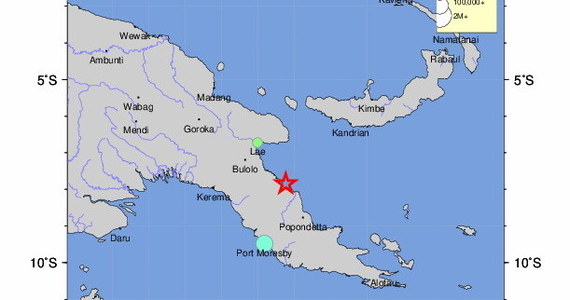 Silnie trzęsienie ziemi o magnitudzie 7,3 nawiedziło w piątek okolice miasta Wau w prowincji Moroba w Papui-Nowej Gwinei - poinformowała Amerykańska Służba Geologiczna (USGS). Epicentrum wstrząsów znajdowało się 18 km od Wau, hipocentrum na głębokości 85,2 km.