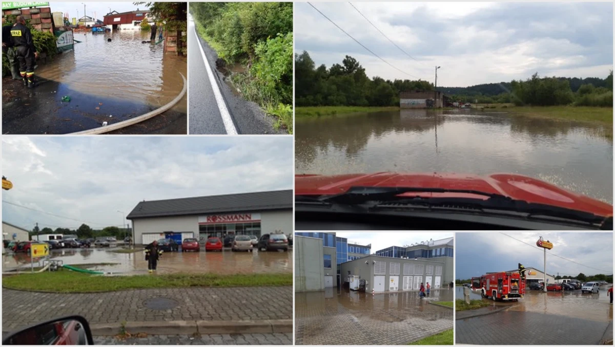 Zalane domy, posesje, podmyte drogi - to efekt nawałnicy, jaka wczoraj przeszła nad Dobczycami w Małopolsce. Z brzegów wystąpił potok Węgielnica.