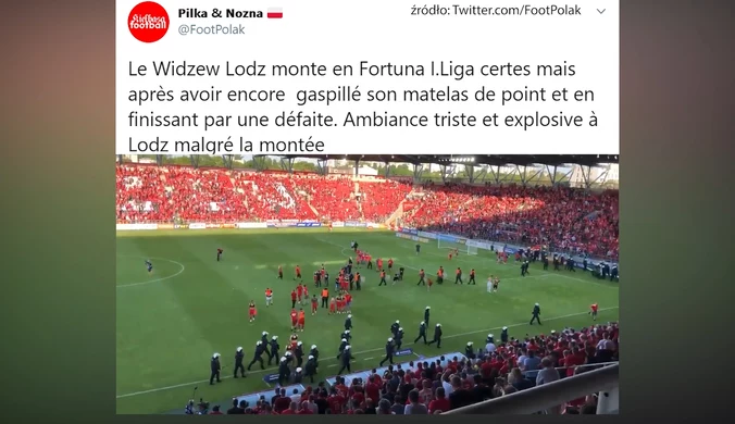 II liga. Awantura po awansie Widzewa. Piłkarze oddali koszulki, interweniowała policja. Wideo