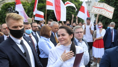 Swiatłana Cichanouska w Warszawie. "Na białoruskich ulicach dzieją się straszne rzeczy"