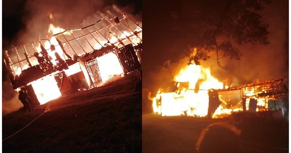 Potężny pożar w małopolskiej miejscowości Więciórka niedaleko Myślenic: w ogniu stanęło kilka budynków gospodarczych i dwa mieszkalne. Późnym wieczorem strażacy zdołali opanować sytuację.