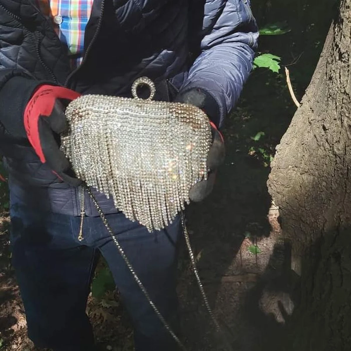 Burmistrz warszawskiej dzielnicy Bielany podczas akcji sprzątania lasu znalazł zakopaną damską torebkę, która była wypełniona kosztownościami. Trwają poszukiwania właścicielki. 
