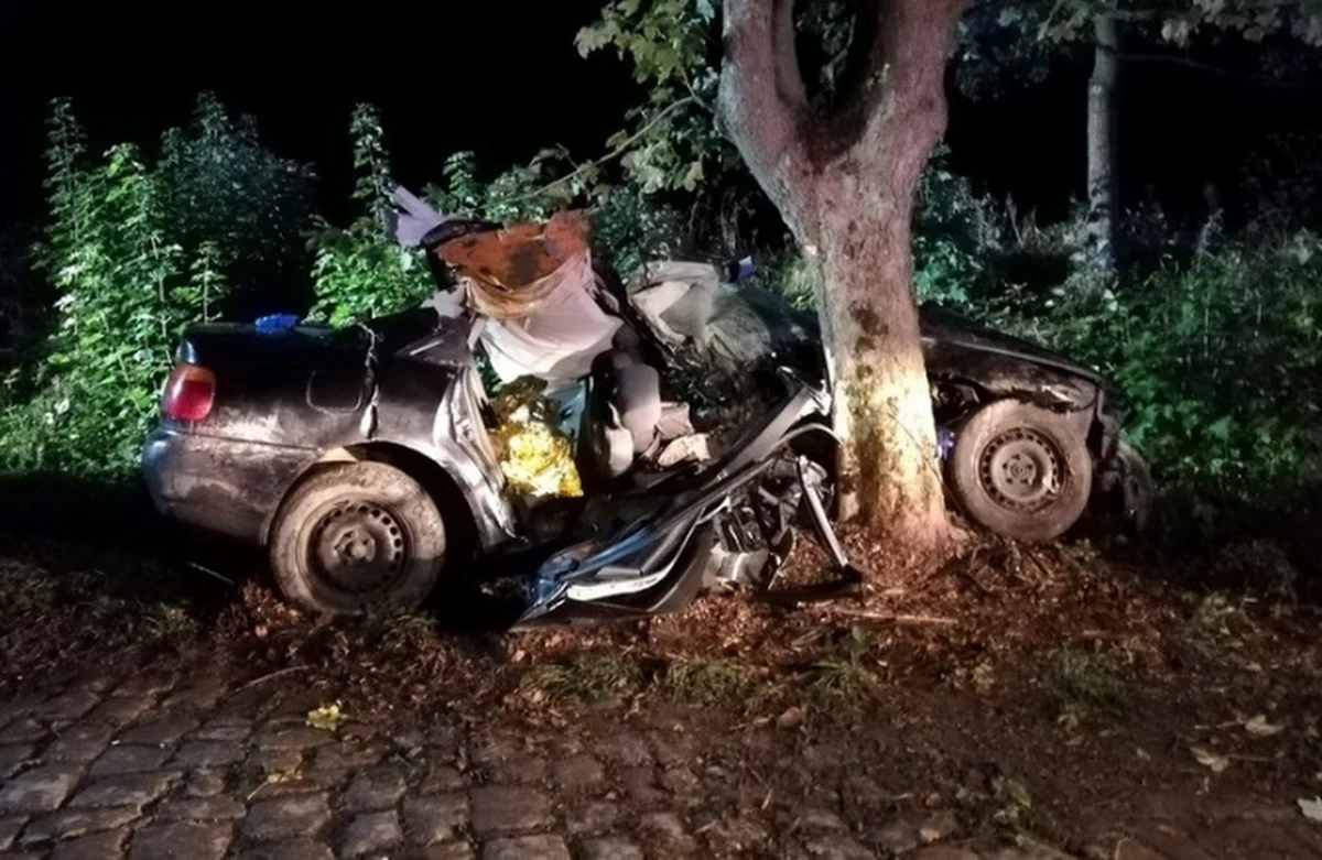 W miejscowości Wielewo pod Braniewem (warmińsko-mazurskie) doszło w nocy do wypadku - w drzewo uderzyło auto, którym podróżowała młodzież w wieku 13-20 lat. Pasażerowie auta trafili do szpitala, 18-latek zmarł w szpitalu.