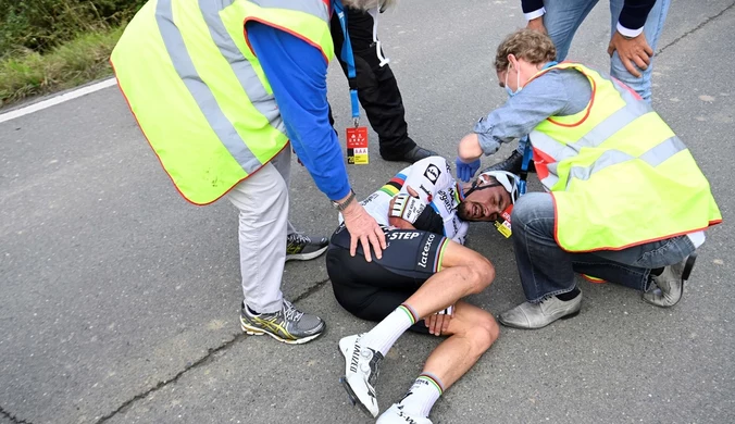 Kolarstwo. Julian Alaphilippe bez żalu do kierowcy motocykla